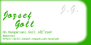 jozsef goll business card